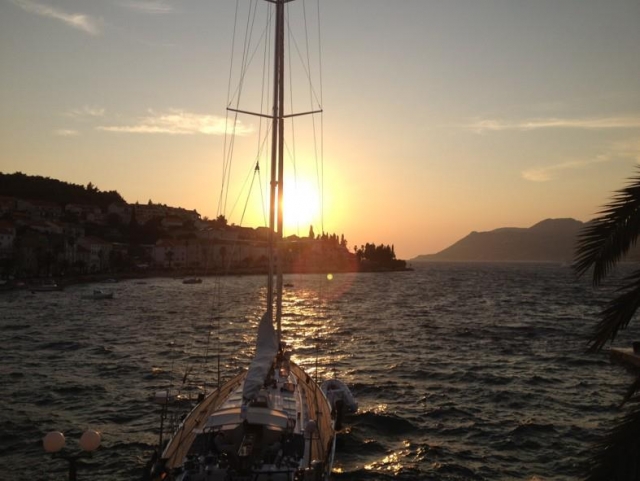  agosto en un barco de vela